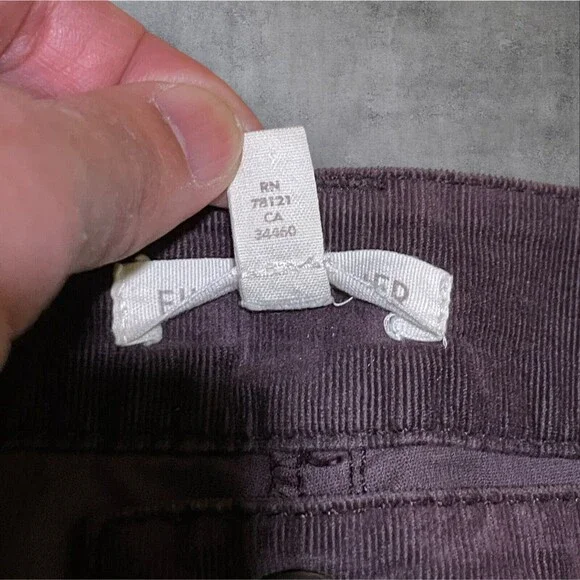 Set of 2 Eileen Fisher Corduroy Pants size M Brown Black 34x32 Stretch Trousers - Picture 10 of 13